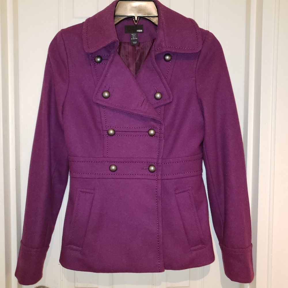 H&M wool peacoat size 2